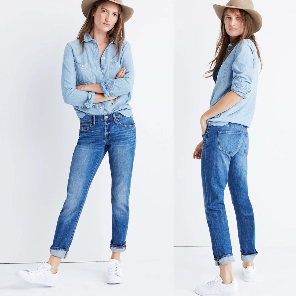 NWT Madewell The Slim Boyjean in Walton Wash size 27 straight leg F2819 mid rise - Picture 1 of 8